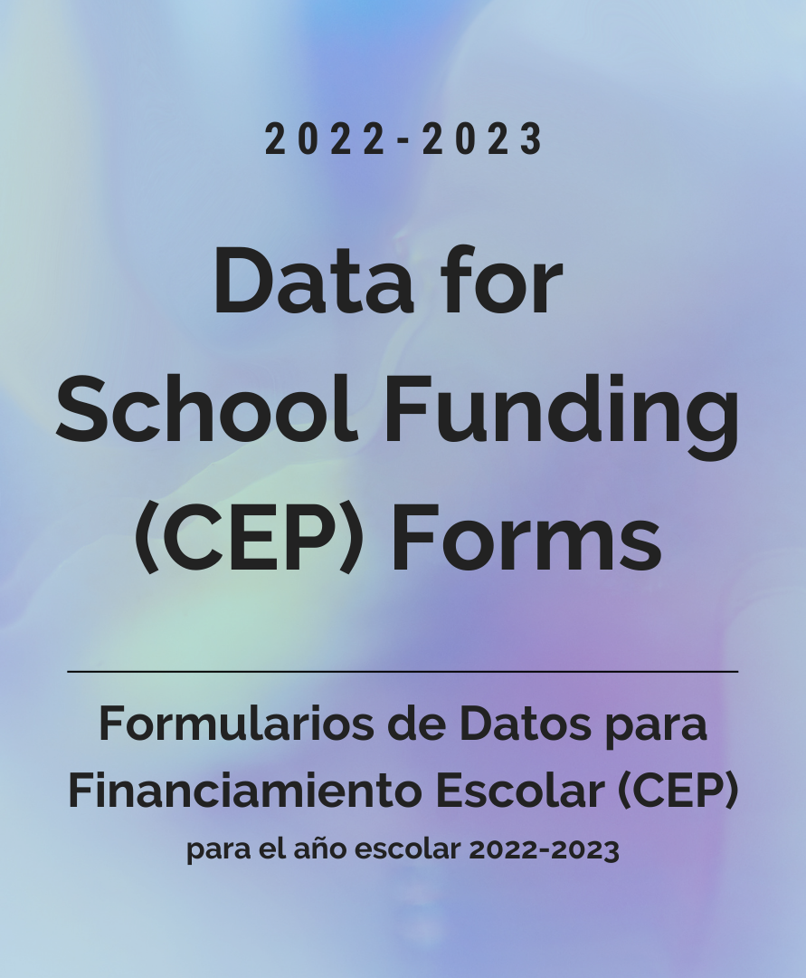  2022-2023 Data for School Funding (CEP) Forms